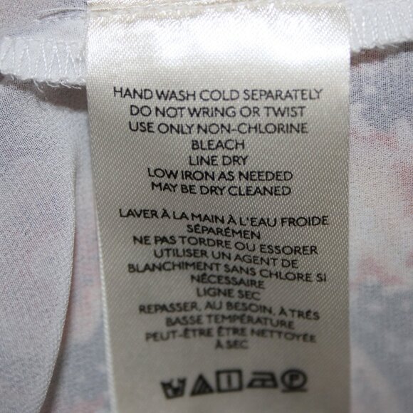 Pilcro Top Sz S Orange Multi Color Collared Buttons Lined 100% Poly Viscose Top - Picture 10 of 13